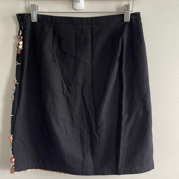 H&M Jeweled & Embroidered Black Skirt - Picture 6 of 9